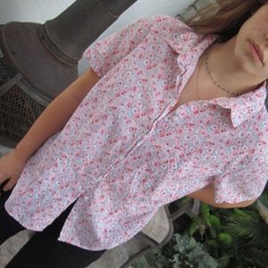 L.O.G.G floral button up
